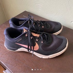 Nike training shoes Rose gold “swoosh”